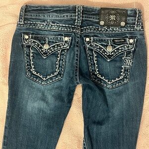 Miss Me Dark Blue Embellished Jeans